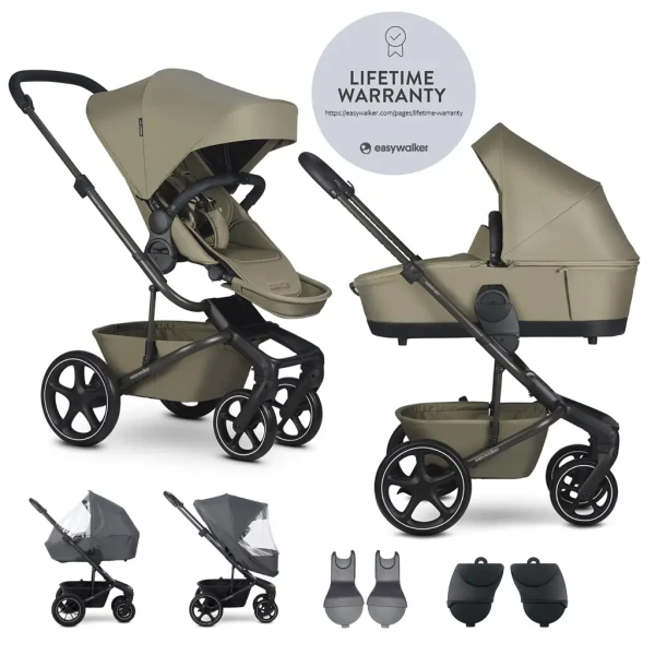 EASYWALKER Set XL kočík kombinovaný Harvey NXT s príslušenstvom Moss Green