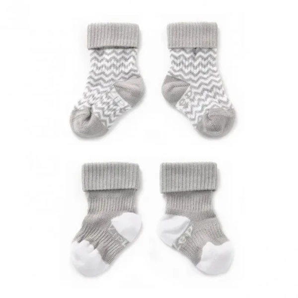 KipKep Dětské ponožky Stay-on-Socks 6-12m 2páry Silver Grey