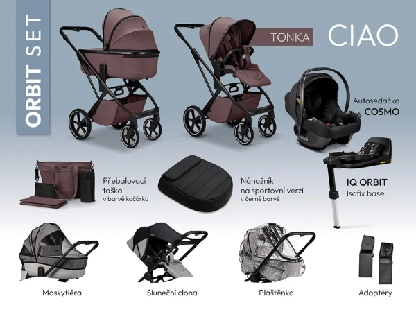 MOON Kombinovaný kočík CIAO ORBIT set - Tonka