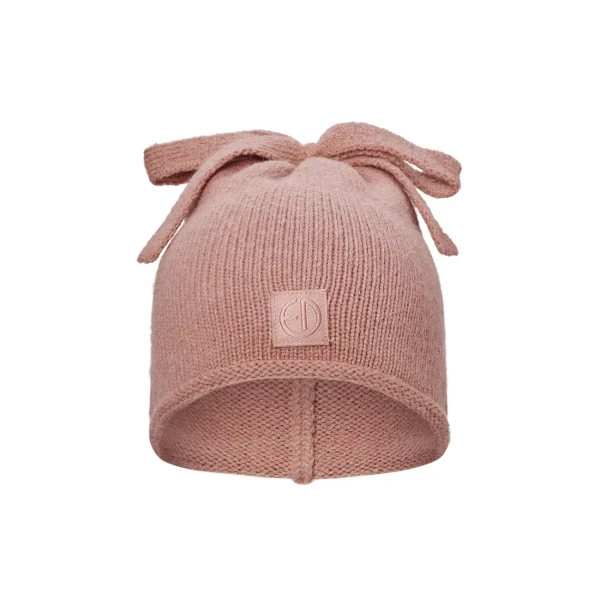 Elodie Details Čiapka Furry Knit Beanies - Rosy Bow 6-12 mesiacov