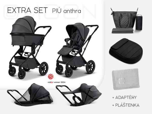 PIÚ Extra set Black matt - ANTRA