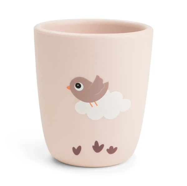 DONE BY DEER Silikonový mini hrnček Playground - ružový