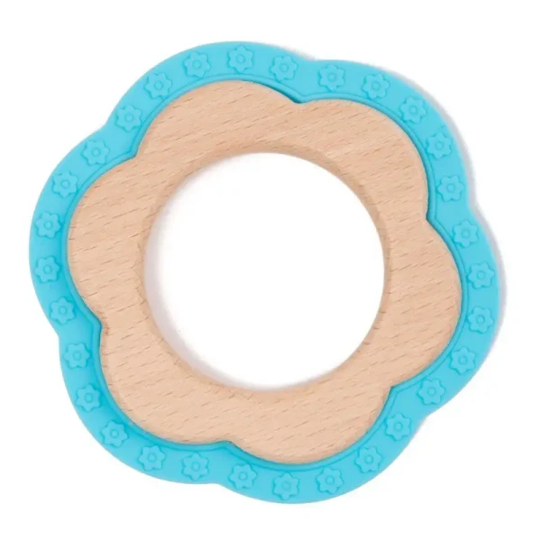 BO Jungle Kousátko B-TEETHER FLOWER WOOD Blue