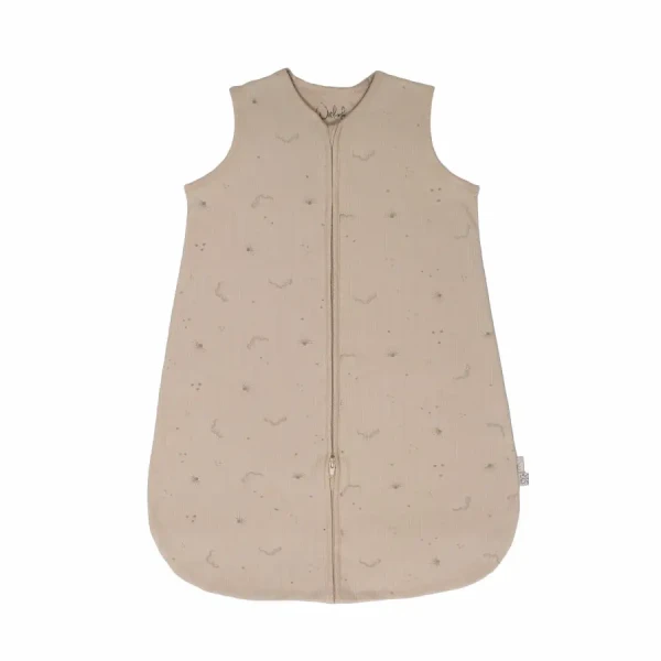 Witlof for Kids Letný spací vak z žerzeja 90 cm Galaxy Dreams Dark Taupe
