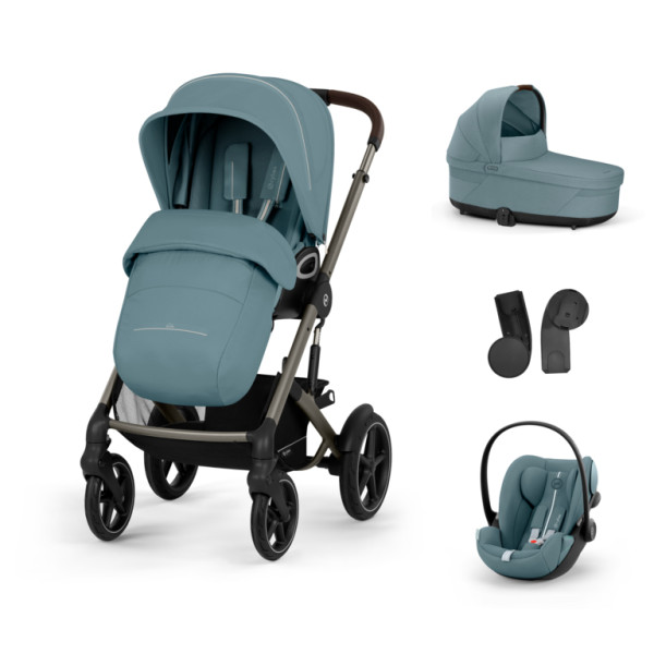 CYBEX Kombinovaný kočík TALOS S LUX SET S - Stormy Blue - taupe rám