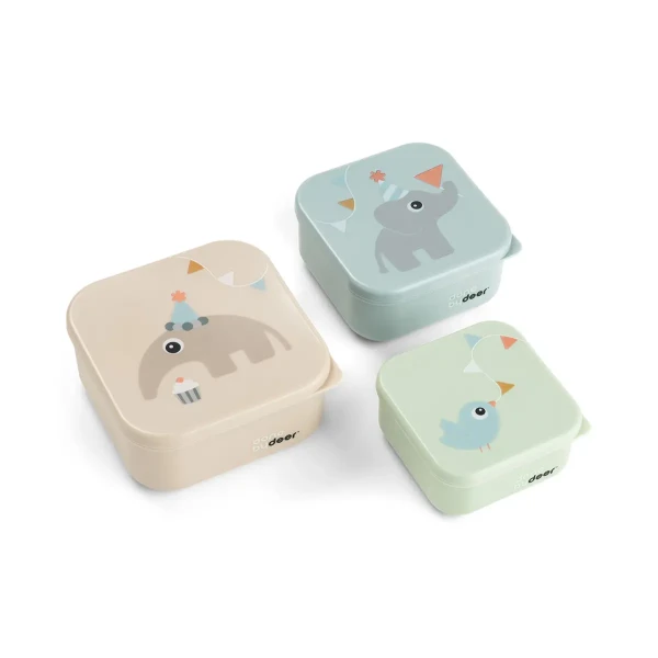 DONE BY DEER Desiatové boxy Celebration 3ks - pieskové