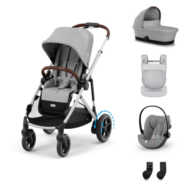 Cybex E-Gazelle S BUNDLE SET S + nosič AMYA 2026 -  Stone grey - Silver Rám