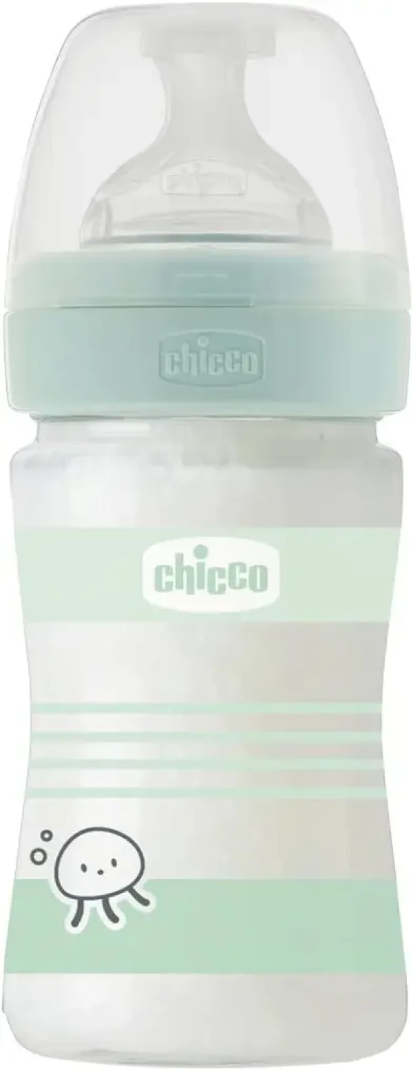 CHICCO Fľaša dojčenská sklo Well-being silikón 150ml uni