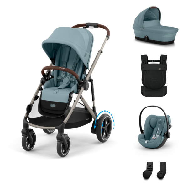 Cybex E-Gazelle S BUNDLE SET S + nosič AMYA 2026 -  Stormy Blue - Taupe Rám