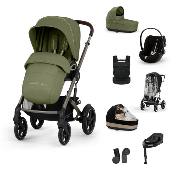 CYBEX TALOS S LUX BUNDLE SET XL + nosič AMYA 2026 Moss Green - taupe rám