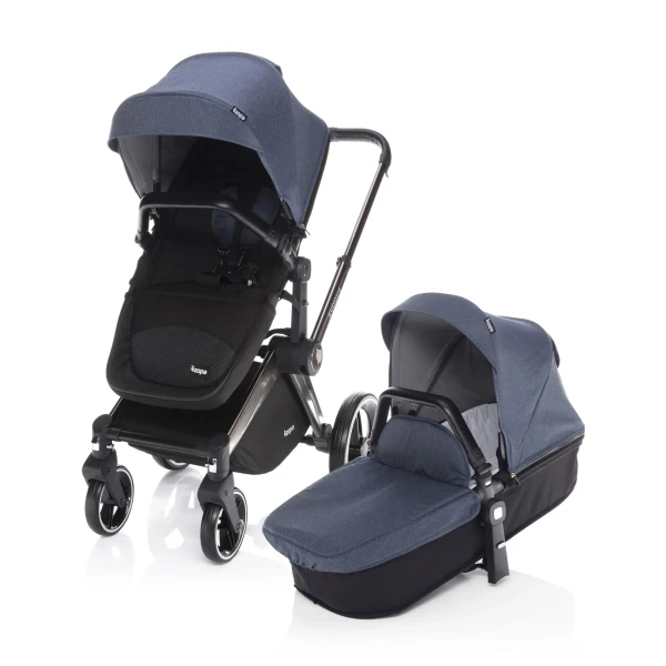 Zopa SET Podvozek Evoque + Farebný set ku kočárku Evoque, S/BL_Jeans
