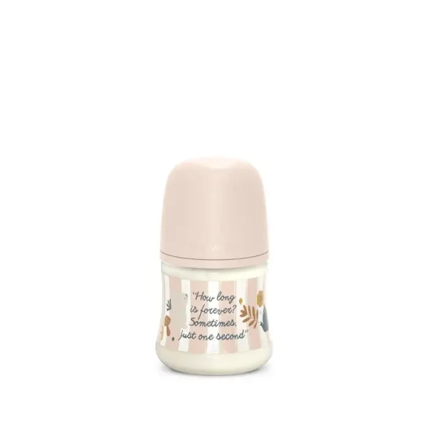 SUAVINEX | Kojenecká láhev WONDERLAND 150ml FYZIOL PRŮTOK S - RŮŽOVÁ