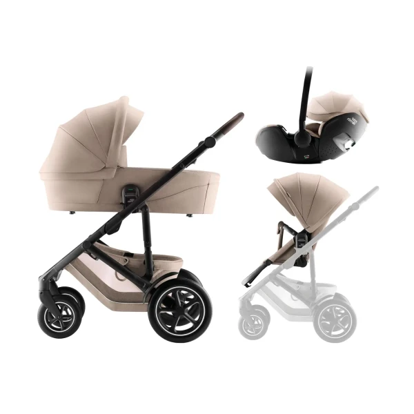 BRITAX Sada kočíka Smile 5Z + hlboká vanička + autosedačka Baby-Safe PRO Style, Teak