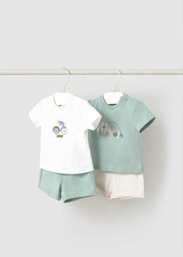 Mayoral Dojčenská súprava 4-dielna Layette Boy Jade 6-9M