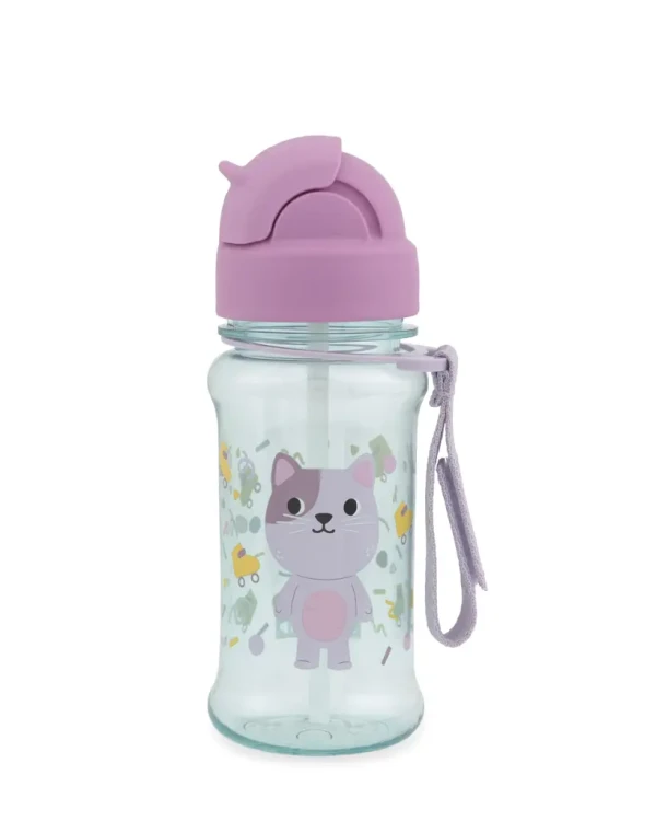 SKIP HOP Fľaša so slamkou 355ml Besties Squad Mačička 12m+