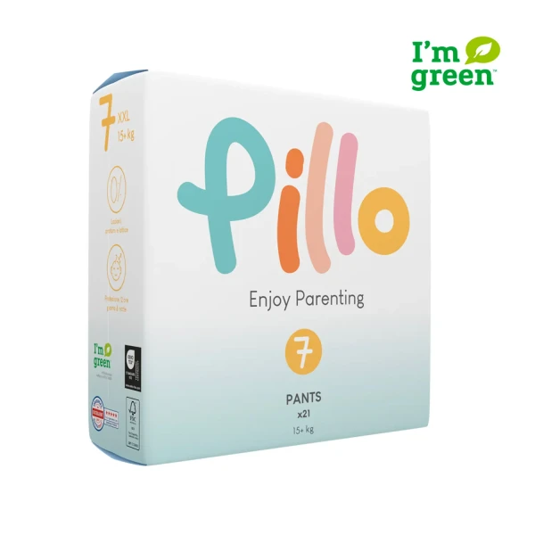 PILLO Jednorázové kalhotkové plienky Premium Pants vel. 7 XXL +15 kg 21 ks