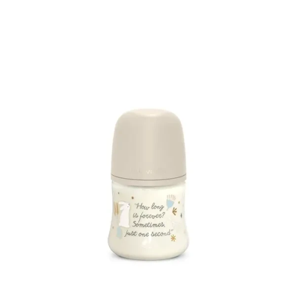 SUAVINEX | Kojenecká láhev WONDERLAND 150ml FYZIOL PRŮTOK S - KRÉMOVÁ