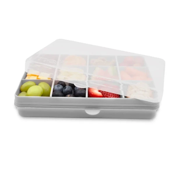 Snackle Box krabička na svačinu 1368 ml - šedá
