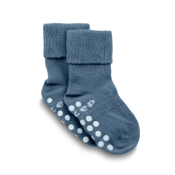 KipKep Dětské ponožky Stay-on-Socks ANTISLIP 12-18m 1pár Blue Heaven