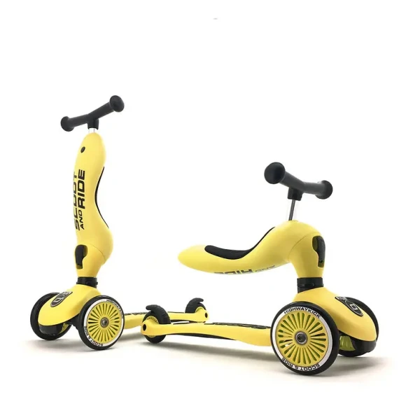 Scoot & Ride Odrážedlo a koloběžka 2v1 Highwaykick 1 Lemon