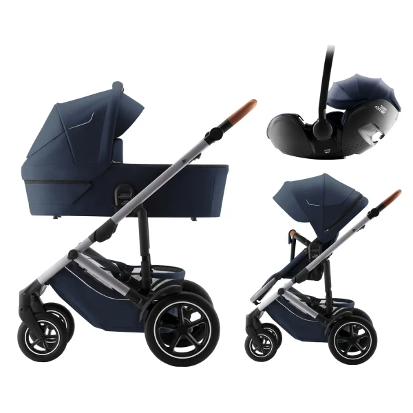 BRITAX Set kočík Smile 5Z + hlboká korba + autosedačka Baby-Safe PRO Style, Night Blue