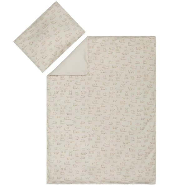 Fillikid Posteľné obliečky 2-dielny set Jersey dog beige 100 x 135 cm