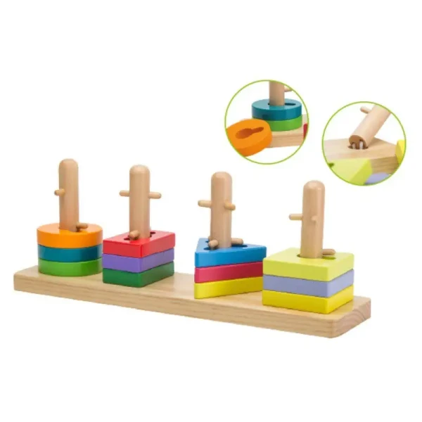 Jouéco Dřevěná skládačka Puzzle 12m+