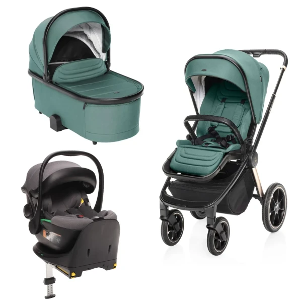 Zopa Set kočík Move Cross 3 + hlboká korba Move XL 3 + autosedačka XM podľa vlastného výberu + báza, Antique Green/Gold