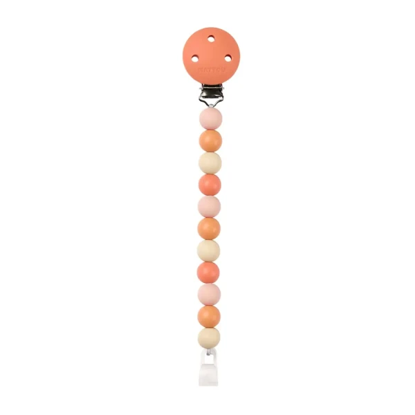 NATTOU Klip na cumlík silikónový clay/white bez BPA Beige/Terracotta