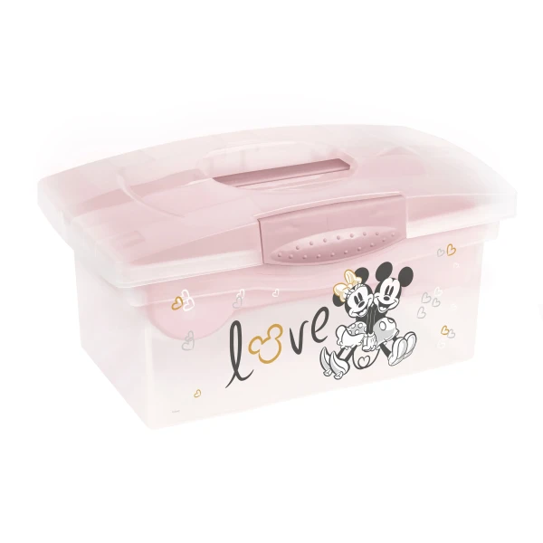 KEEEPER Cestovní box s přihrádkou na hračky, léky, kosmetiku "Minnie", Severská růžová