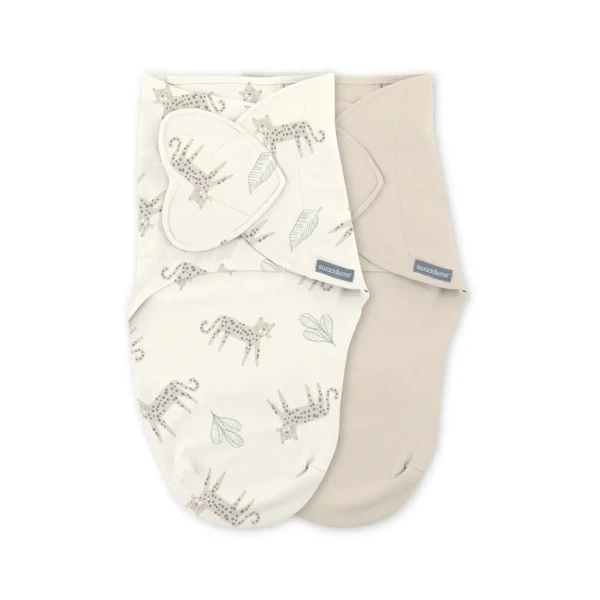 INGENUITY Zavinovačka SwaddleMe™  Ulitka bavlna Born free 2ks 0,5 TOG 0-3m