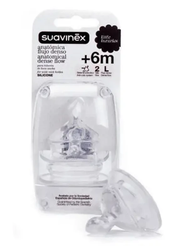 SUAVINEX | SAVIČKA ŠIROKOHRDLÁ Anatomická silikon S2/L - 2 ks