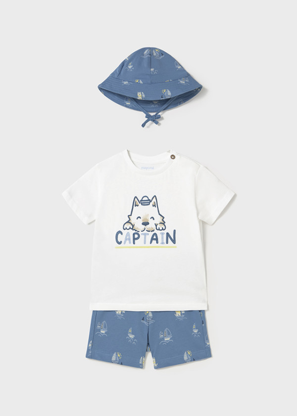 Mayoral Dojčenská súprava 3-dielna Baby Boy Capri Blue 18M