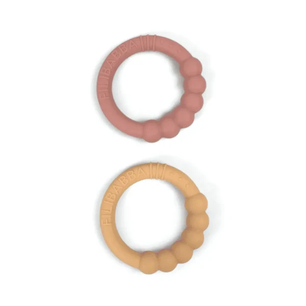 FILIBABBA DVOJBALENIE SILIKÓNOVÝCH HRYZÁTIEK VINTAGE ROSE