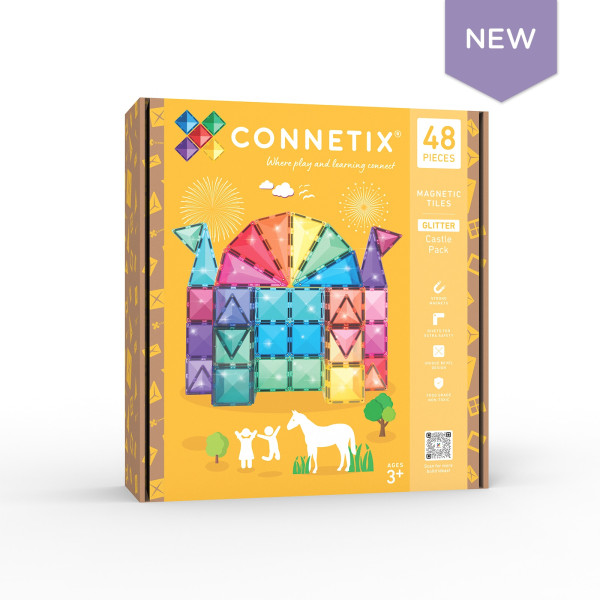 Connetix Magnetická stavebnica - Glitter Castle Pack 48 ks