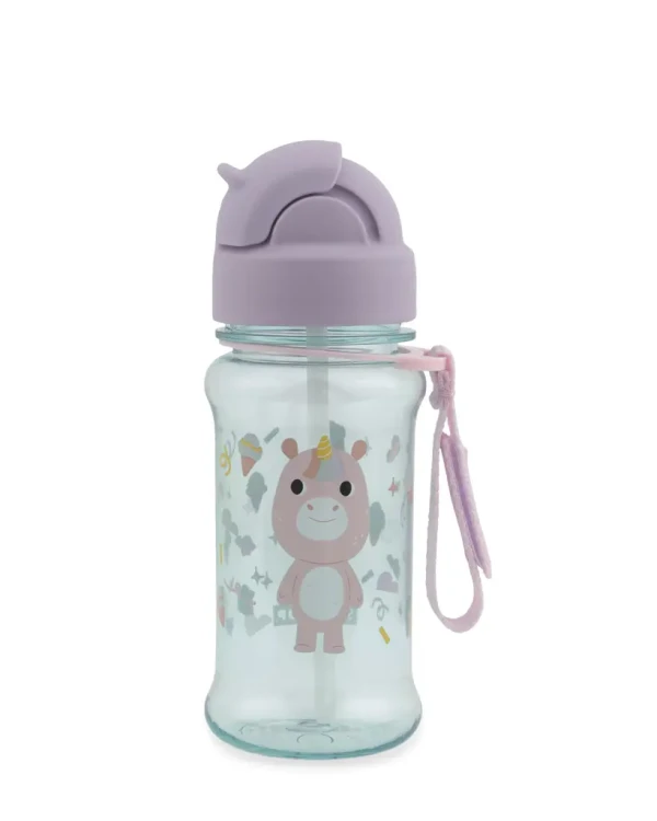SKIP HOP Fľaša so slamkou 355ml Besties Squad Jednorožec 12m+