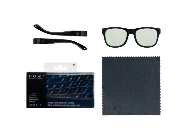 Mokki ScreenSafe Okuliare proti modrému svetlu 8-14r, Black