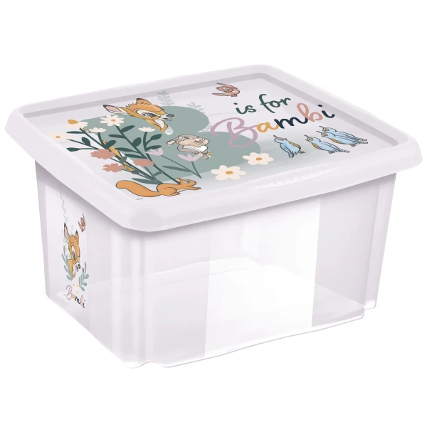 KEEEPER Úložný box s víkem 15l "Bambi", Transparent
