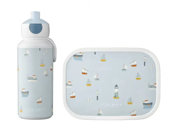 Little Dutch Svačinový set (láhev 400ml+box) Námořnický záliv