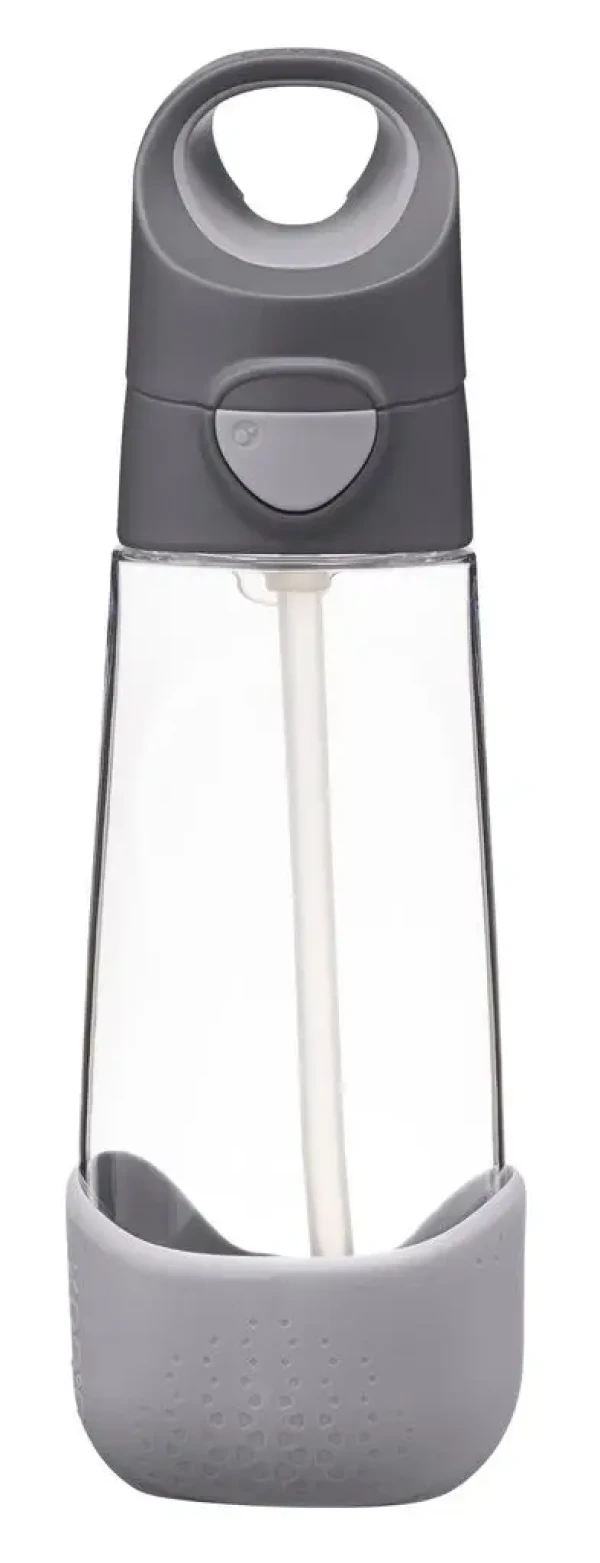 Lahev na pití s brčkem 600 ml - graphite
