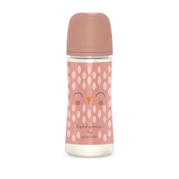 SUAVINEX | Láhev BONHOMIA 360 ml fyziologická SX PRO +6 LF - růžová