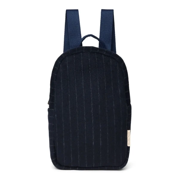 STUDIO NOOS - Flannel Chalkstripe Mini BACKPACK - batôžtek Dark Blue