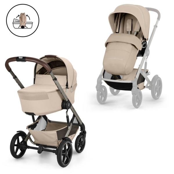 CYBEX TALOS S LUX Kombinovaný kočík so skladacou vaničkou TAUPE ALMOND BEIGE 2026