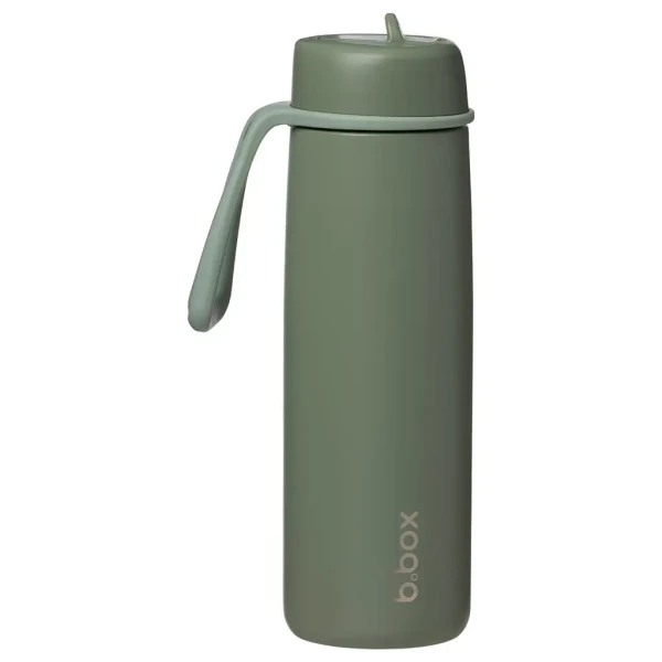 Nerezová termolahev s brčkem 690 ml - olive
