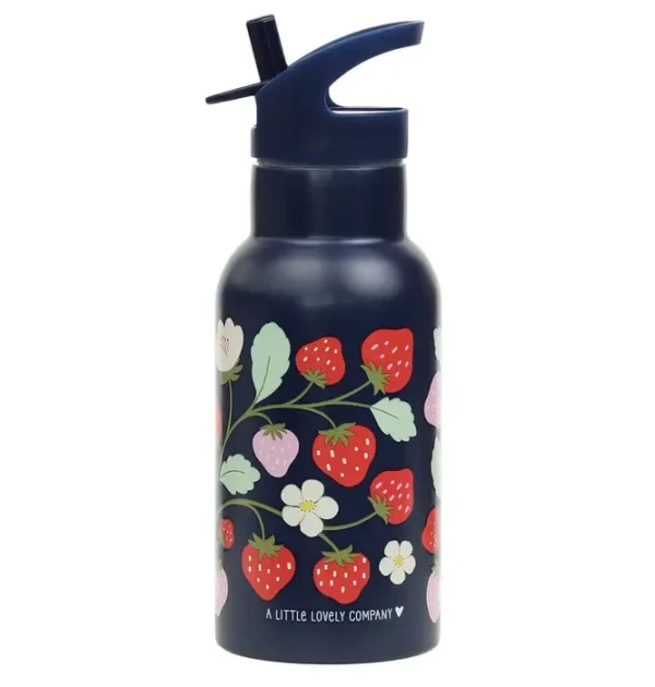 A Little Lovely Company Nerezová fľaša 350ml - Jahody