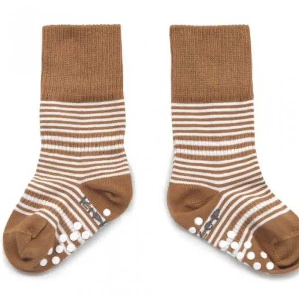 KipKep Dětské ponožky Stay-on-Socks ANTISLIP 12-18m 1pár Camel