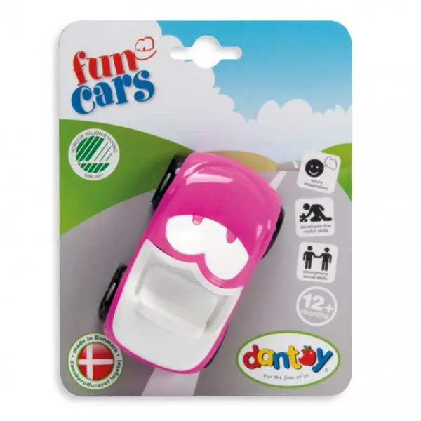 DANTOY Fun Cars sportovní auto růžové 1ks 12m+
