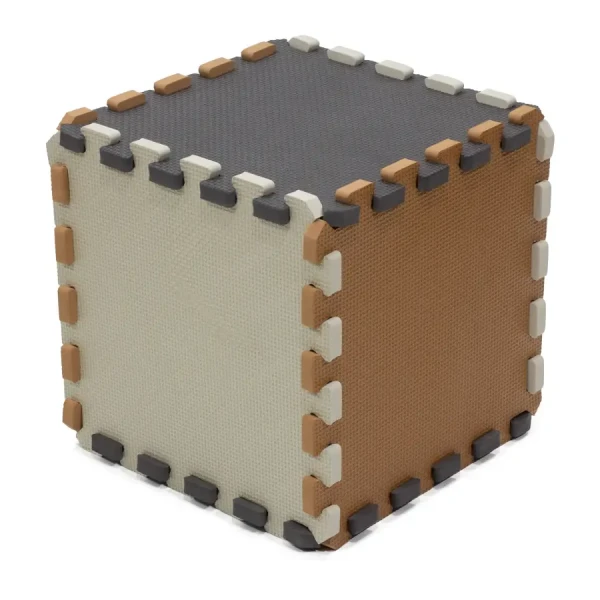 Rialto Baby Pěnová puzzle kostka - beige, grey, brown