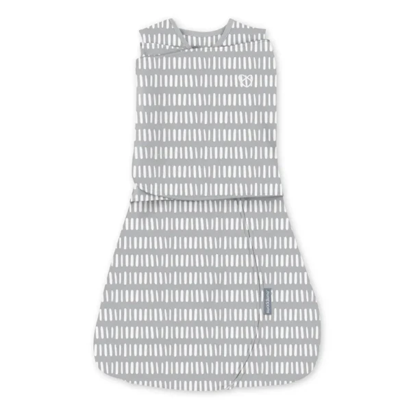 INGENUITY Zavinovačka bavlněná ulitka konvertibilní s volným rukávem TOG 1 SwaddleMe™ Grey 3m+