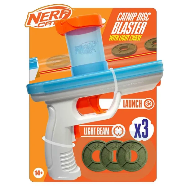 NERF CAT Hračka pre mačky Catnip blaster s 3 ks catnip diskov 20 cm